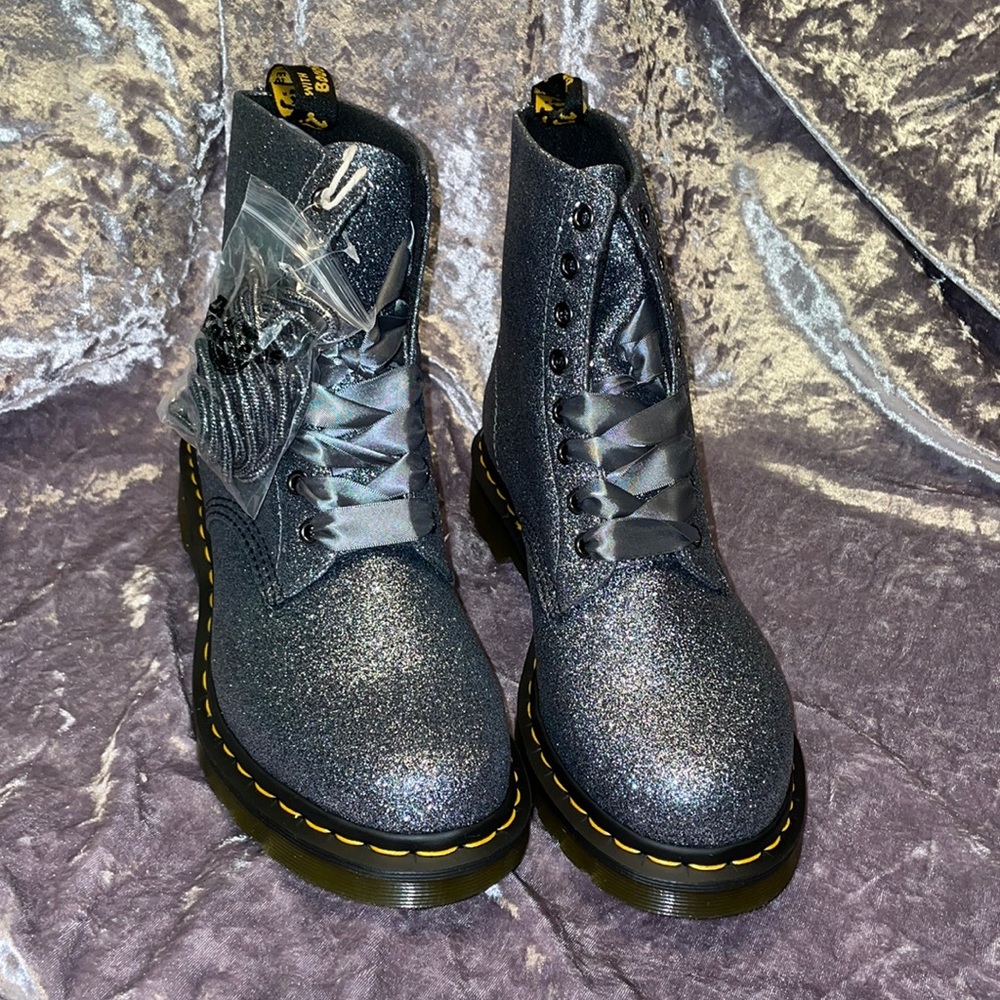 Dr Martens 1460 Pascal Glitter pewter